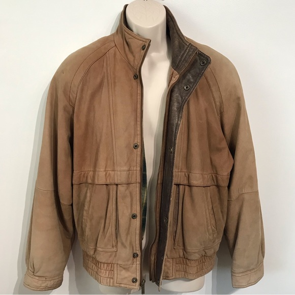 Wilsons Leather Other - 90s 80s VTG ADVENTURE BOUND by Wilson LEATHER Bomber Jacket Biker Flight Small